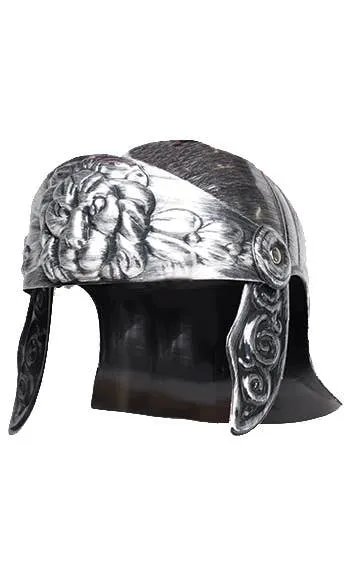 Antique Silver Roman Warrior Costume Helmet