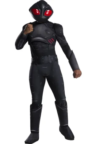 Aquaman Mens Black Manta Fancy Dress Costume