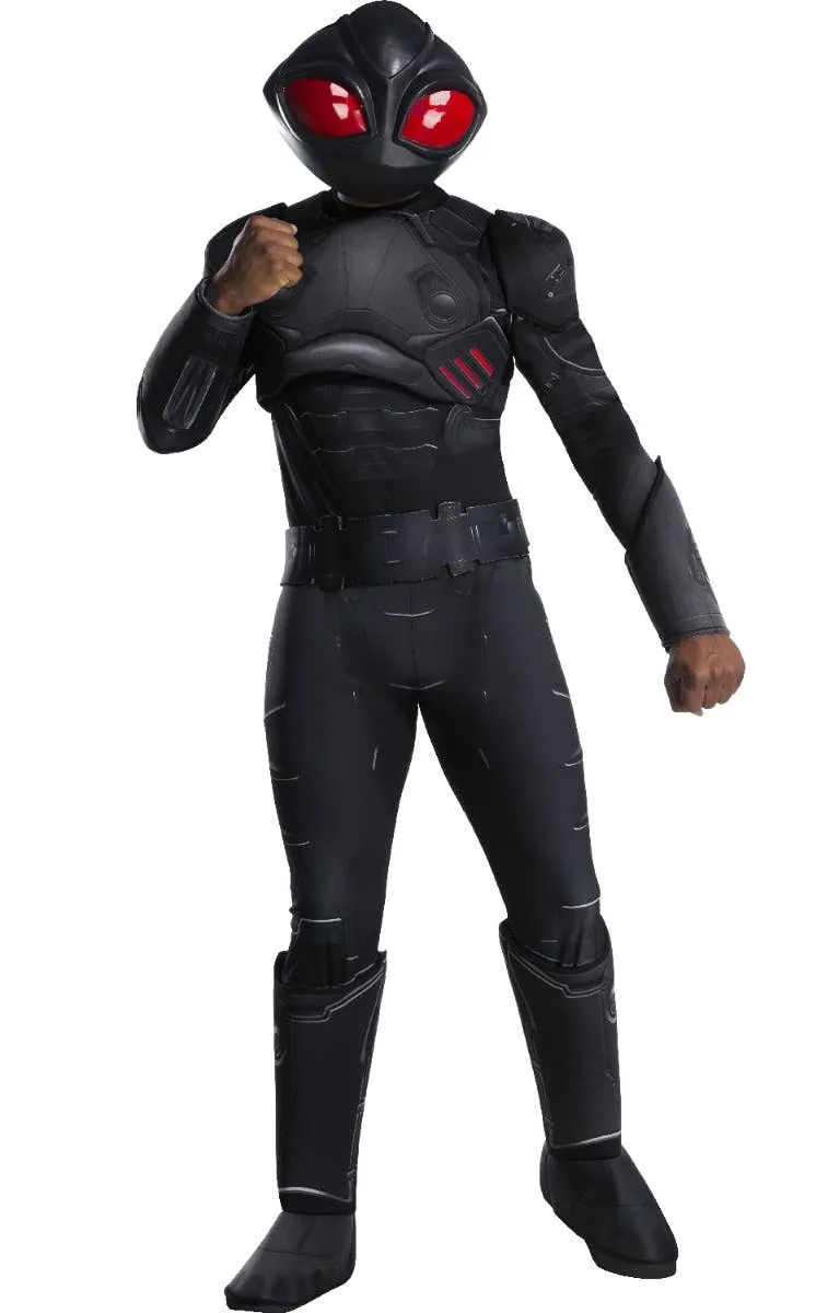 Aquaman Mens Black Manta Fancy Dress Costume