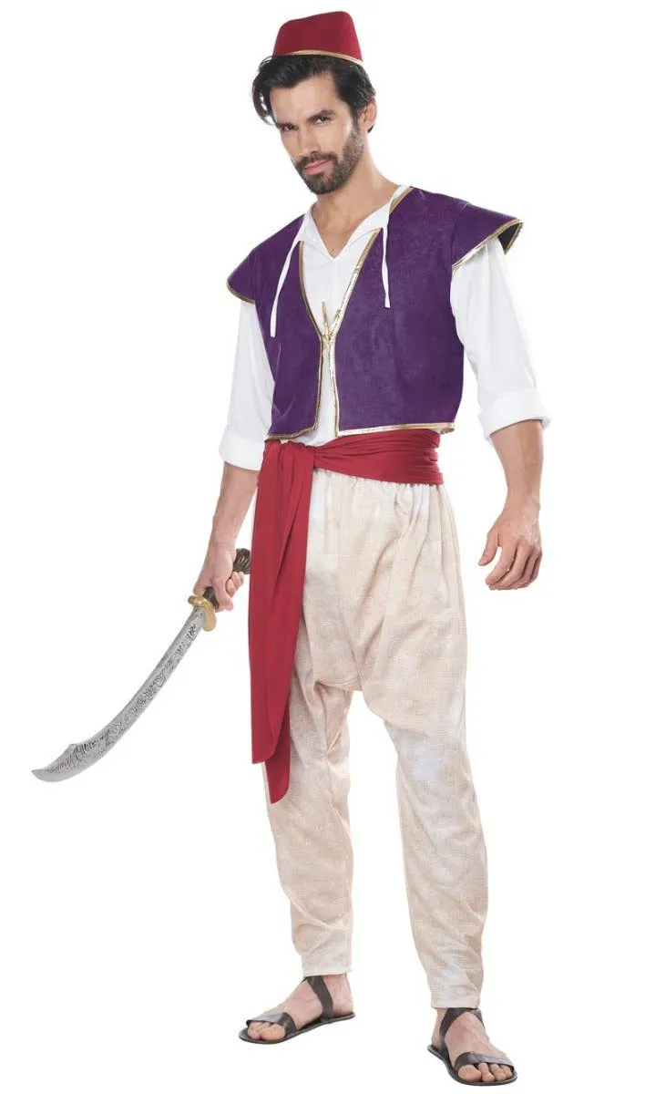 Arabian Folk Hero Mens Aladdin Fancy Dress Costume