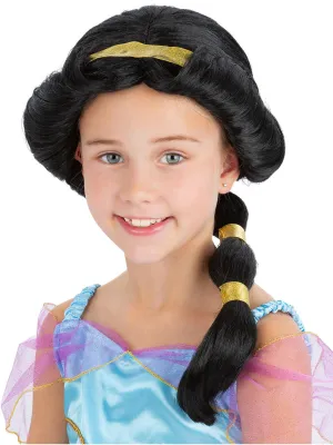 Arabian Princess Girls Black Jasmine Costume Wig