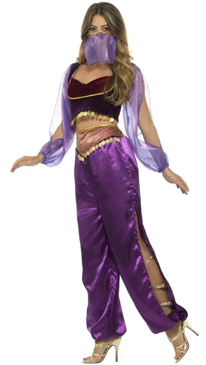 Arabian Princess Sexy Womens Purple Genie Costume