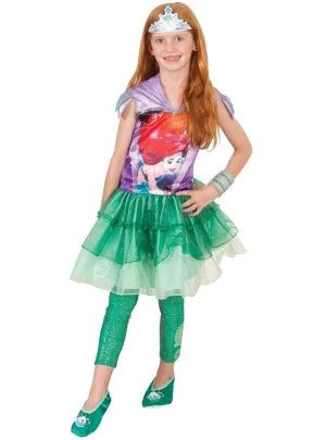 Ariel The Little Mermaid Girls Hooded Costume Dress