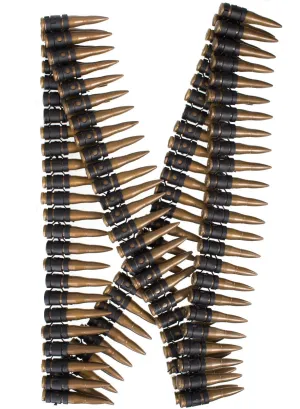 Army Man Adjustable Bullet Belt Costume Accessory