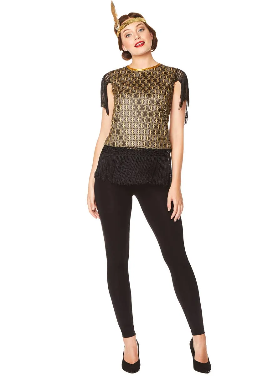 Art Deco Womens 1920s Flapper Costume Shirt