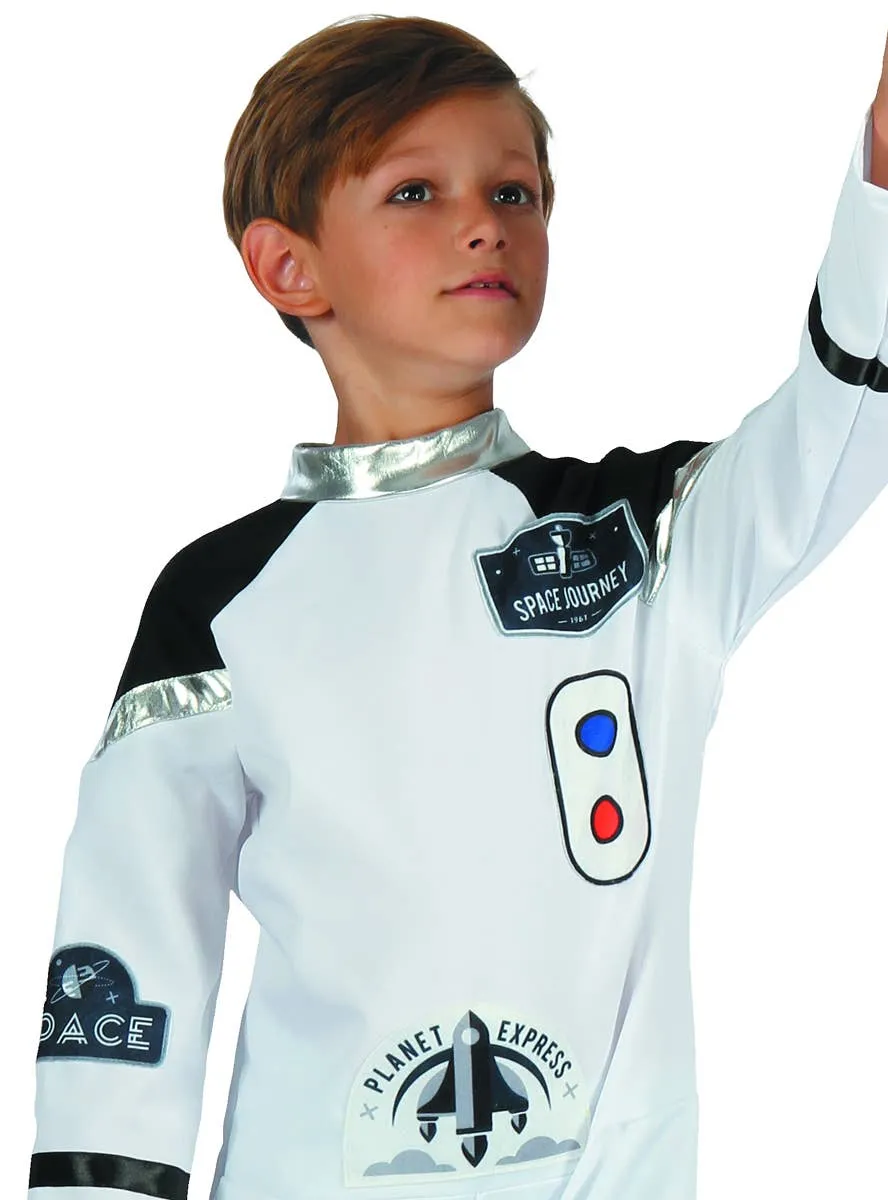 Astronaut Boys White Space Man Costume