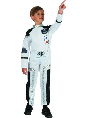 Astronaut Boys White Space Man Costume
