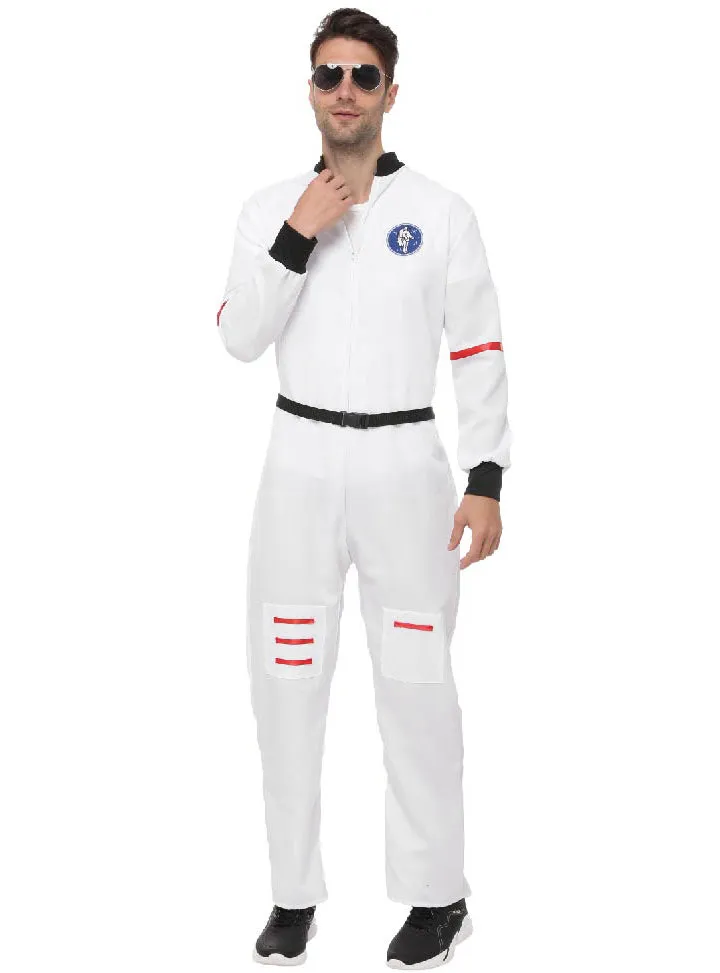 Astronaut Mens White Space Suit Costume