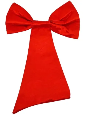 Asymmetrical Plush Red Oversized Costume Neck Tie
