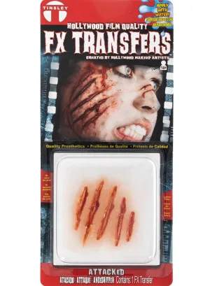 Attacked Slash Wound 3D Latex Free Realistic Wound