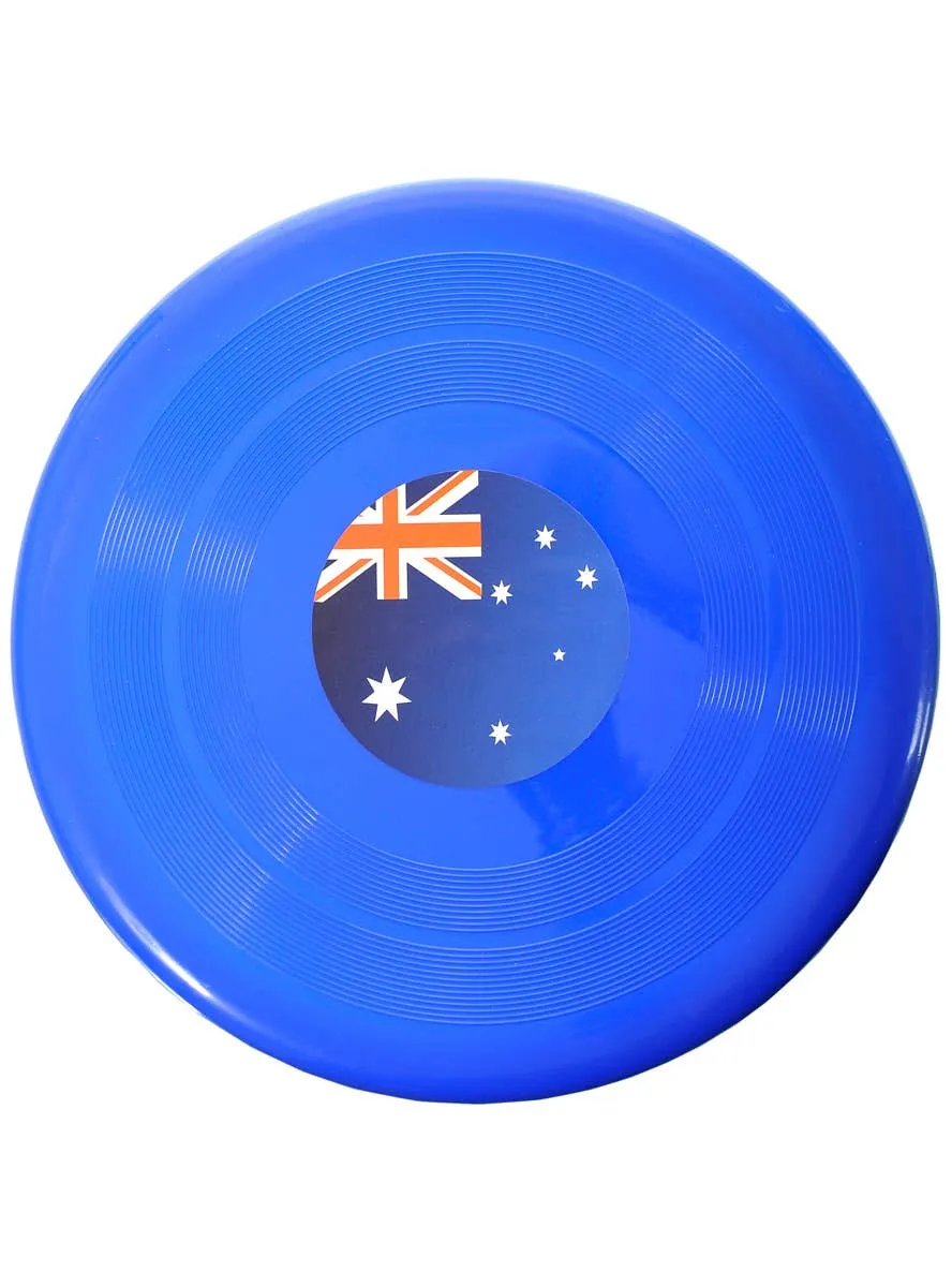 Aussie Flag Print 24cm Blue Party Frisbee