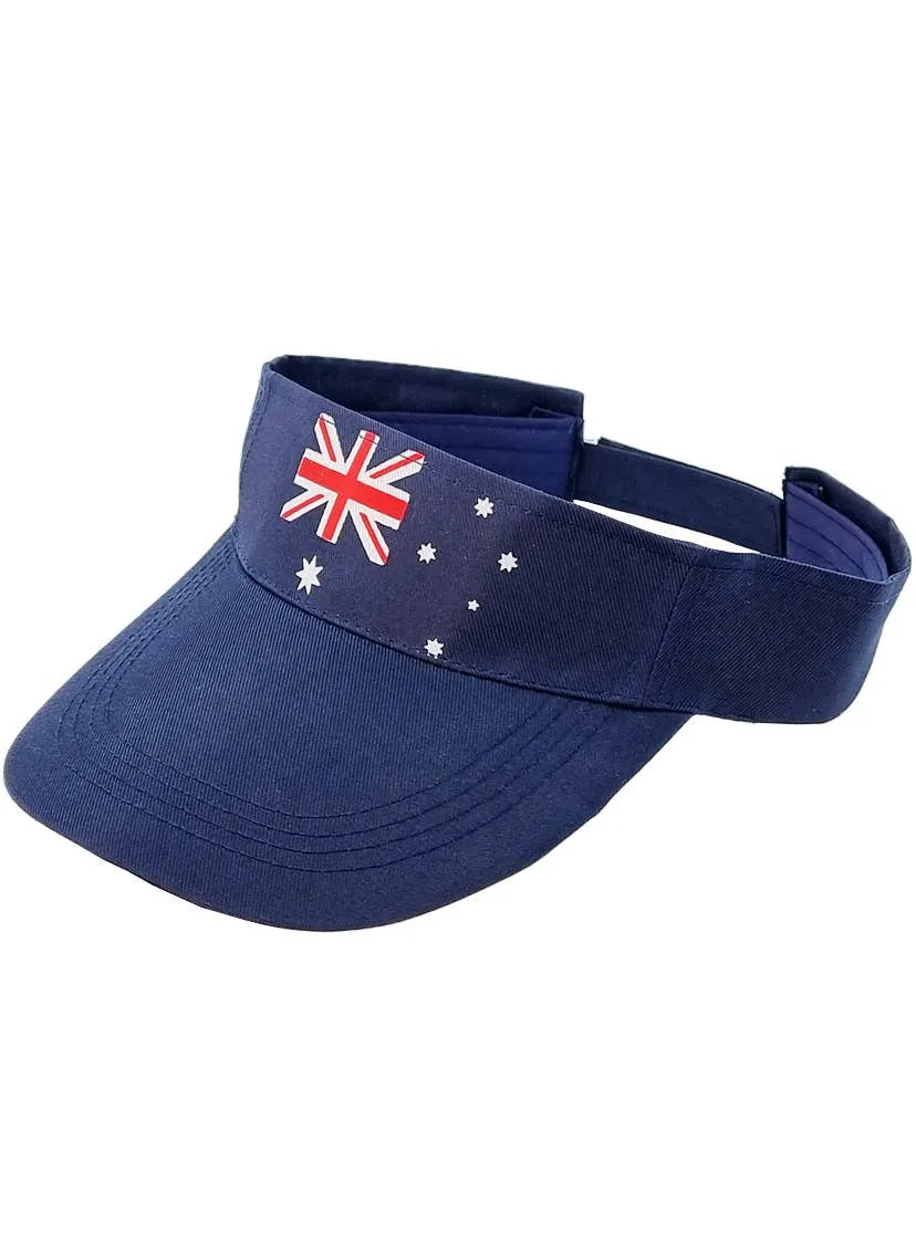 Aussie Flag Print Adults Visor Costume Hat