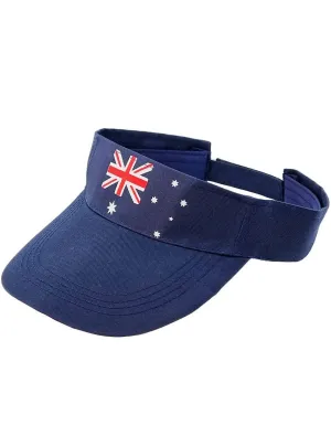 Aussie Flag Print Adults Visor Costume Hat