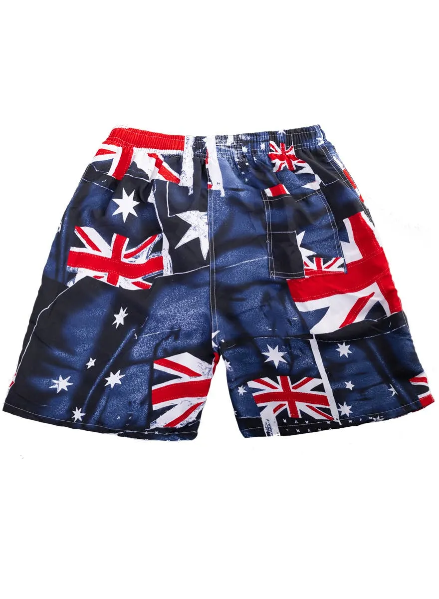 Aussie Flag Print Mens Australia Day Board Shorts