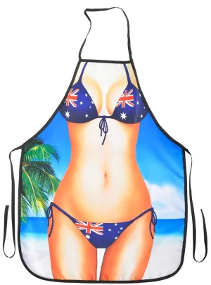 Aussie Flag Skimpy Bikini Funny Australia Day Apron