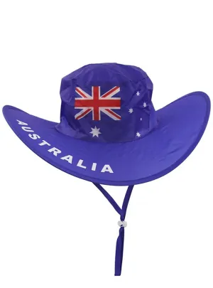 Aussie Flag Wide Brim Foldable Costume Hat