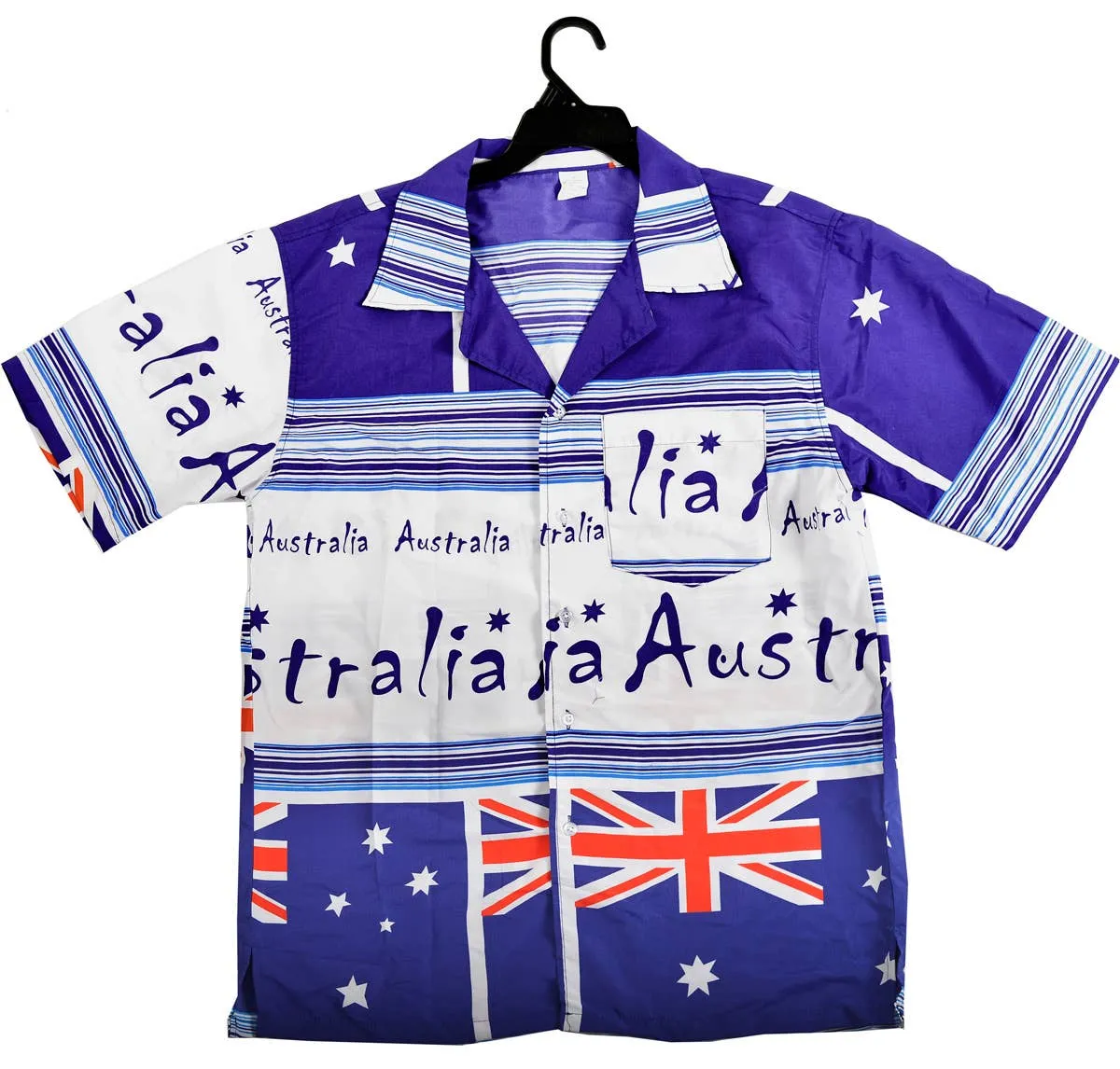 Aussie Flags Australia Day Mens Button Up Costume Shirt