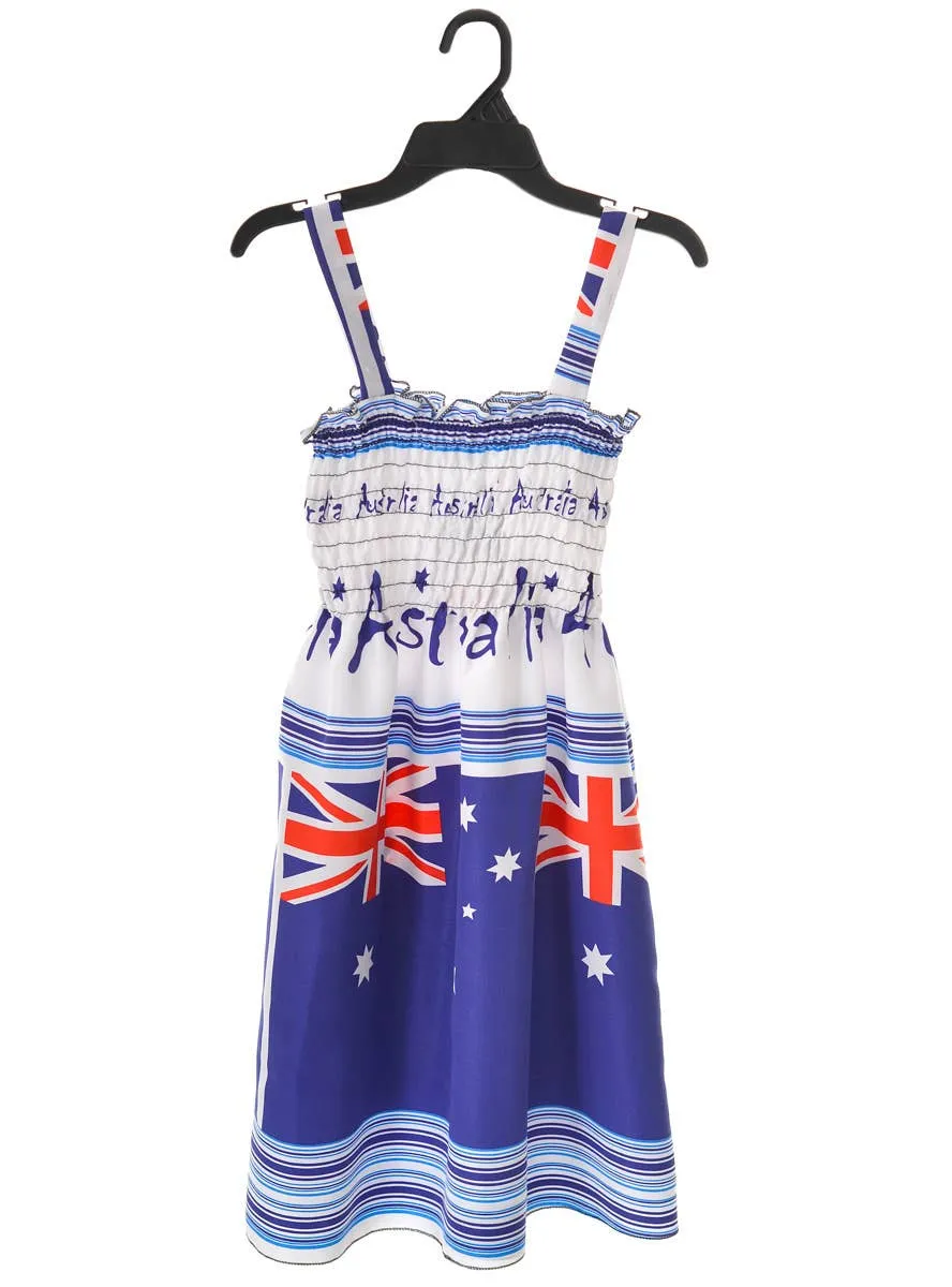 Aussie Flags Girls Australia Day Summer Dress