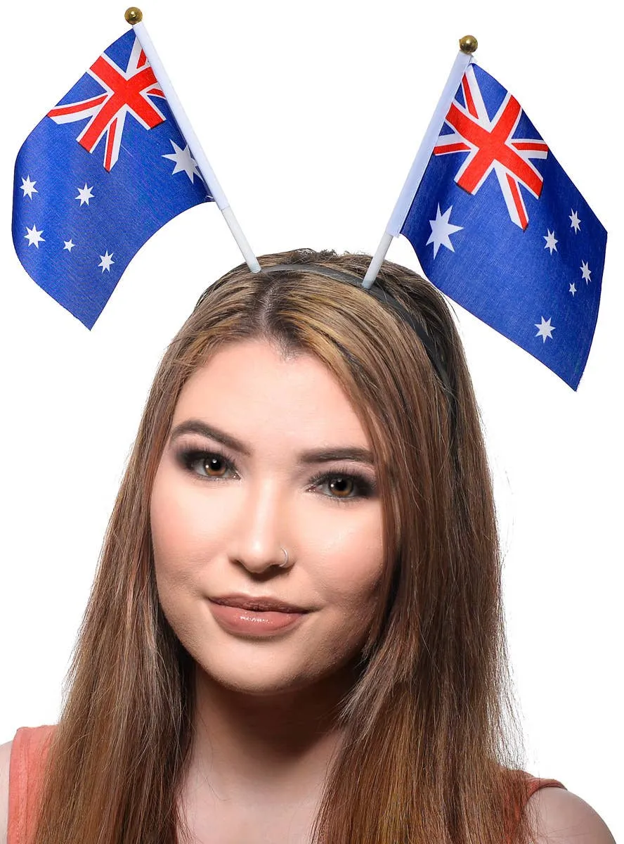 Aussie Flags on Headband Costume Accessory