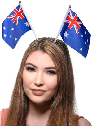 Aussie Flags on Headband Costume Accessory