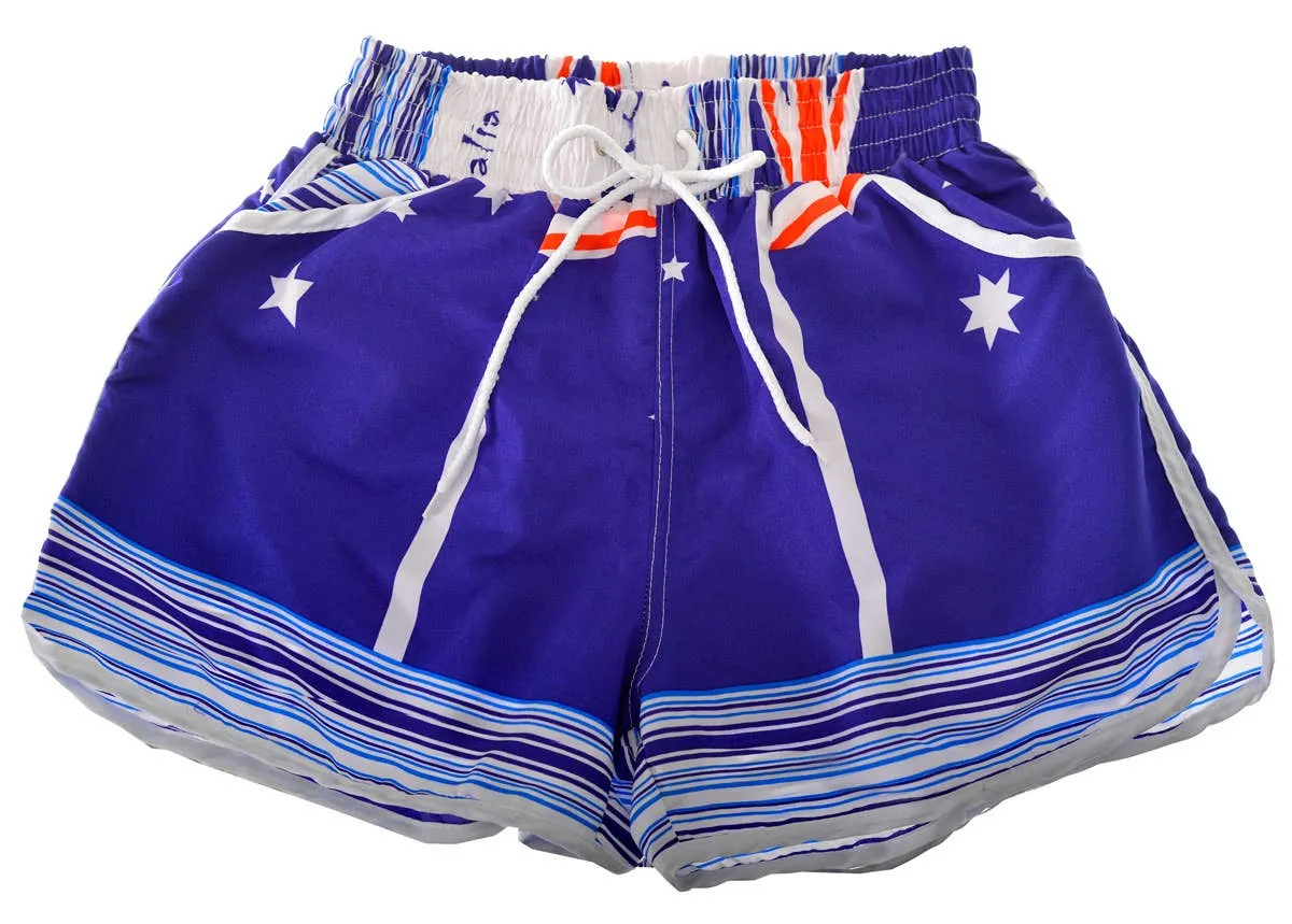 Aussie Flags Womens Australia Day Board Shorts