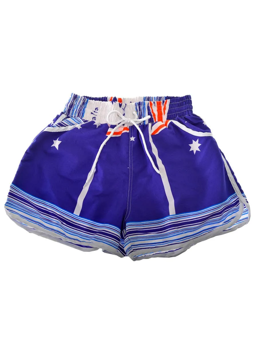 Aussie Flags Womens Australia Day Board Shorts