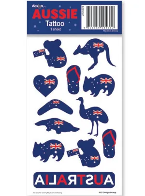 Aussie Icons Australia Day Temporary Tattoos
