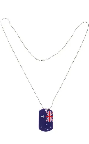 Australia Day Army Dog Tag On Chain
