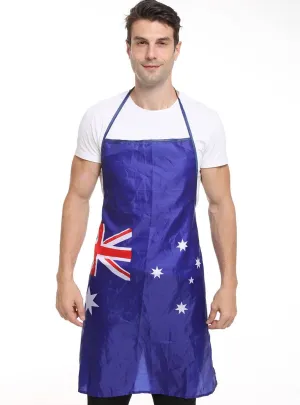 Australia Day Blue Aussie Flag Apron