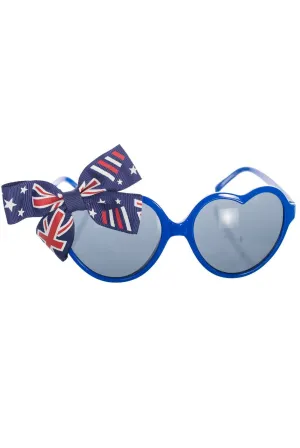 Australia Day Blue Heart Shaped Sunglasses