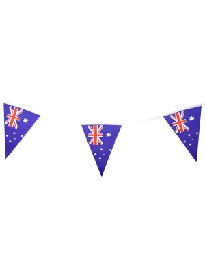 Australia Day Bunting Decoration with 8 Aussie Flags