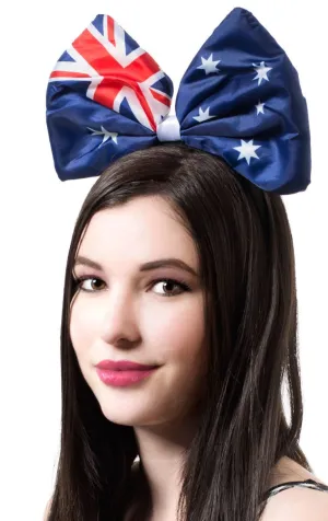Australia Day Flag Print Bow Headband