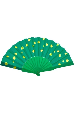 Australia Day Green and Gold Fan