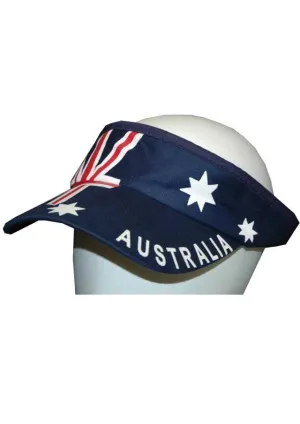 Australia Day Navy Blue Visor Cap