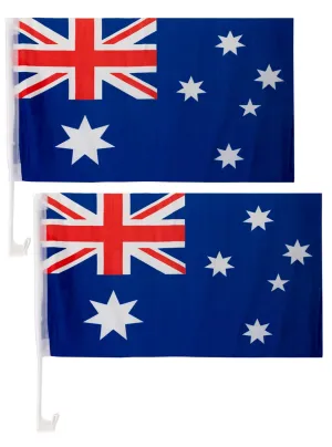 Australia Day Pack of 2 Car Flags