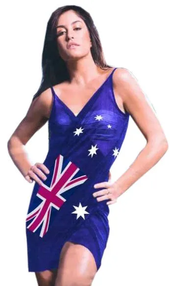 Australia Day Womens Beach Wrap Dress