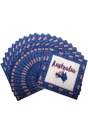 Australian Anthem and Flag Australia Day Serviettes
