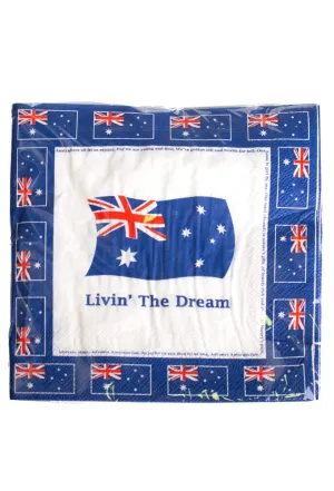 Australian Flag and Anthem Party Serviettes