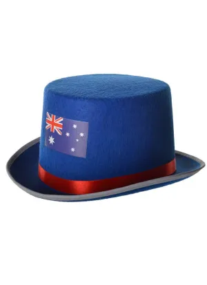 Australian Flag Blue Feltex Australia Day Top Hat