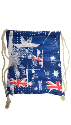 Australian Flag Canvas Backpack Beach Bag