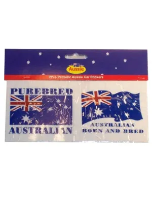 Australian Flag Car Stickers - 2 Pack