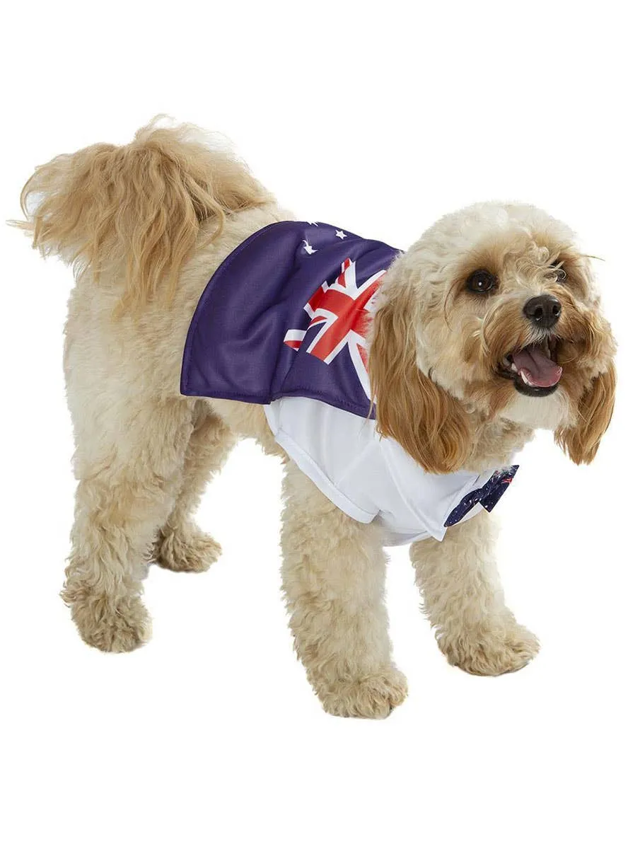 Australian Flag Dogs Costume Cape With Bow Tie