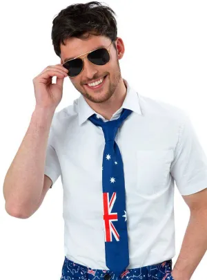 Australian Flag Print Costume Tie