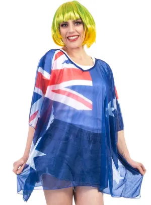 Australian Flag Womens Blue Kaftan Costume Accessory
