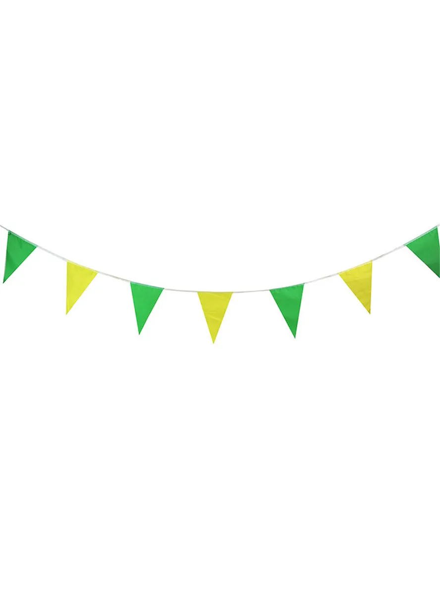Australian Green And Gold 5m Long Triangle Party Bunting