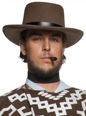 Authentic Western Wandering Gunman Brown Cowboy Hat