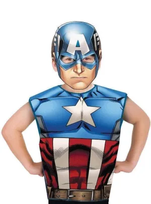 Avengers Boys Captain America Costume Top and Mask