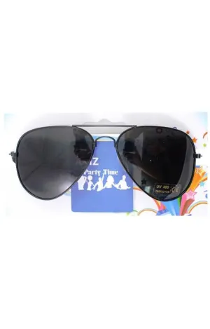 Aviator Black Frame Costume Accessory Glasses