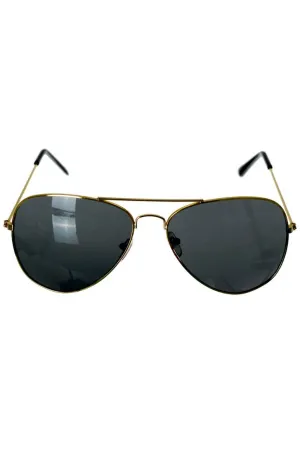 Aviator Gold Frame Costume Accessory Glasses