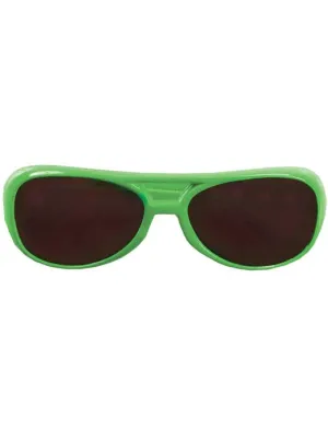 Aviator Style Neon Green Sunglasses